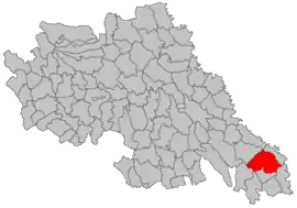 Location in Iași County