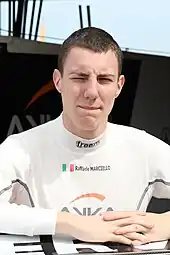 Raffaele Marciello in white fireproof racing clothing