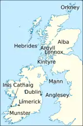 Map of Britain and Ireland