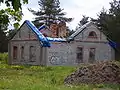 Ruins of former narrow gauge railway station building.