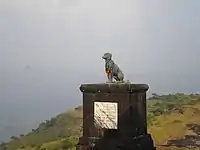 Statue of Waghya, the pet dog of Shivaji