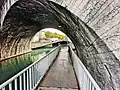 Railway bridge near the confluence with the Rhône