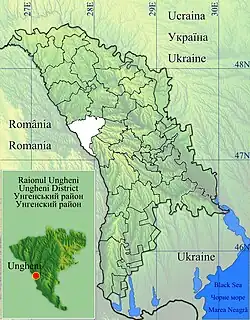 Cornova is located in Ungheni