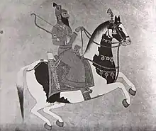 Equestrian portrait of Raja Fateh Singh Ahluwalia of Kapurthala.