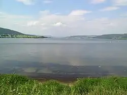 Randsfjorden, seen northwards from Jevnaker.