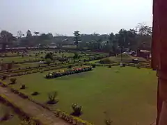 View of the gardens from the Rang Ghar pavilion's upper floors