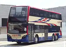 Image 196A Rapid KL Alexander Dennis Enviro500 during a test run in Cheras, Malaysia. (from Double-decker bus)