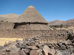 Colca restored with thatched roof