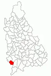 Location in Dâmbovița County