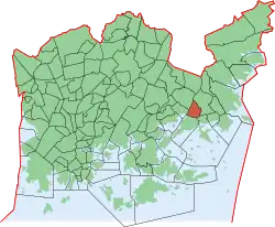 Position of Rastila within Helsinki