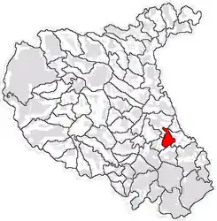 Location in Vrancea County