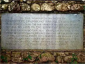 memorial inscription with no portrait.