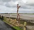 Sculpture by Ray Schofield on the wharf at Sunderland Point