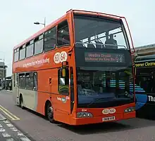 Image 200An East Lancs Olympus body with a tree protection bull-bar protecting the large upper deck front window (from Bus manufacturing)