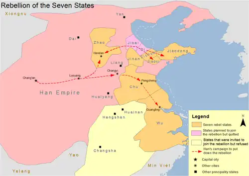 154 BC - Rebellion of the Seven States