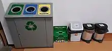 Recycling point at the Gdańsk University of Technology