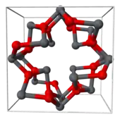 Unit cell of tetragonal Pb3O4(Key:   Pb   O)