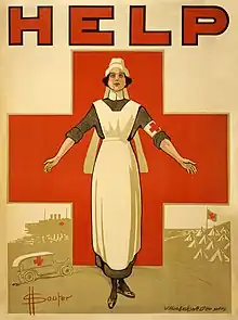 Poster by Souter for World War I recruitment campaign for nurses