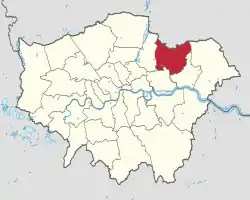 Redbridge shown within Greater London