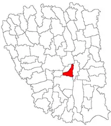 Location in Galați County