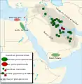 Oil and gas field locations