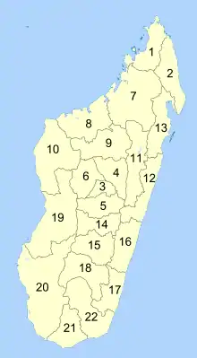 Image 4A map of Madagascar's regions (from Madagascar)