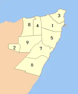 Haylan is number 4. Area 2, 4, 8, and 9 is part of Somalia Puntland.