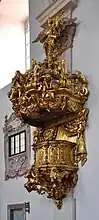 Pulpit, attributed to Joseph Matthias Götz, 1718