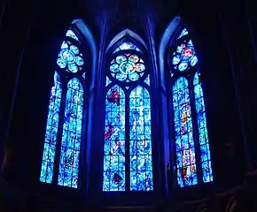 Windows by Marc Chagall in the Axial chapel