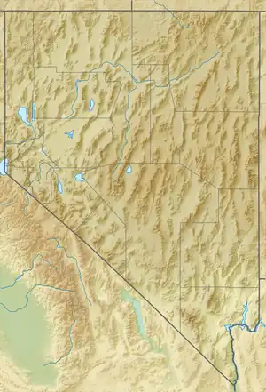 McAfee Peak is located in Nevada