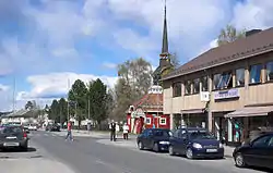 View of the village centre