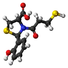 Ball-and-stick model of the rentiapril molecule