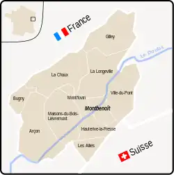 Location of Republic of Saugeais