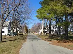 Residential street near the  south end of Tilghman Island