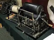 Mimeograph machines used by the Belgian resistance during World War II to produce underground newspapers and pamphlets