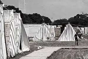 Rows of tents