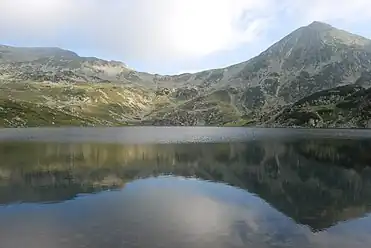 Bucura Lake view from the camping site.