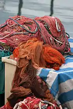 Nets of fishermen on the Italian Riviera.