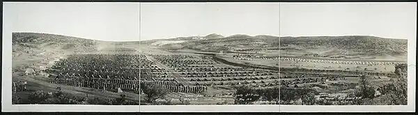 Field camp of the 68th Infantry Brigade, 34th Division in Tyrone, NM (May 1918).