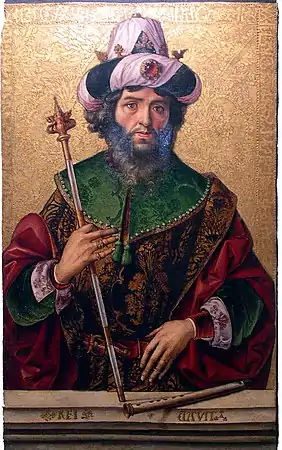 Painting of King David, in the Church of Santa Eulalia