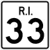 Route 33 marker