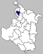 Map of Ribnik municipality within Karlovac County