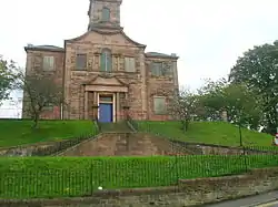 The old judgement hill at Riccarton, now topped by a church.