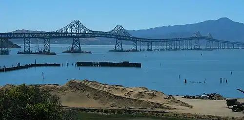 Looking west, across the Richmond-San Rafael Bridge.