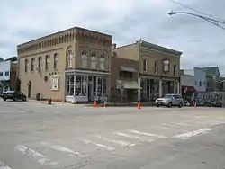 Buildings in downtown Richmond, Illinois