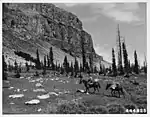 A rider near the Chinese Wall in 1946