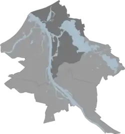 Location of the Northern District within Riga City