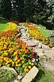 The rock gardens are named after Senator Patrick Burns, a founder of the Calgary Stampede