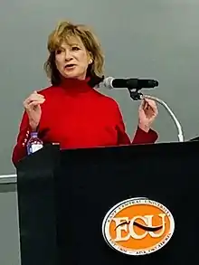 Rilla Askew reads at the 2022 Scissortail Literary Festival at East Central University in Ada, Oklahoma