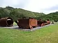 Locomotive remnants in Summit yards